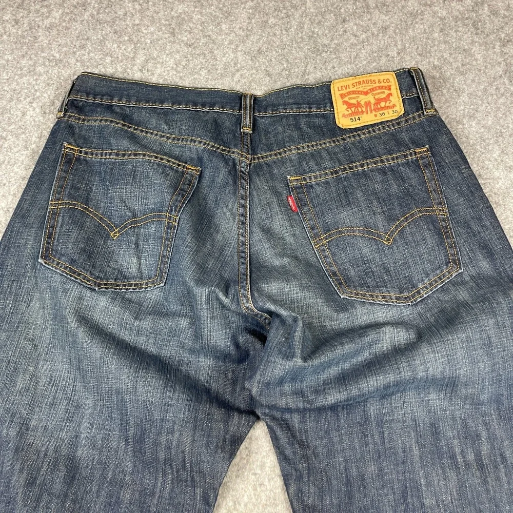 Levi's 514 Jeans Slim Straight Men's 36 x 30 Dark Wash